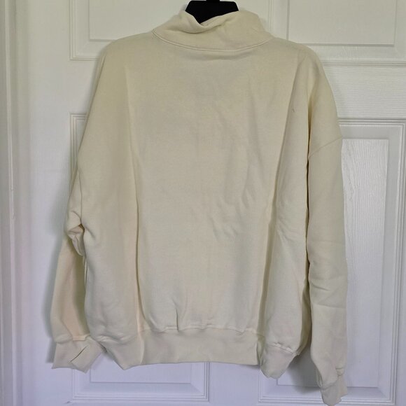 NWT VS PINK L Cream Floral Zip up Logo Jacket - Picture 2 of 3